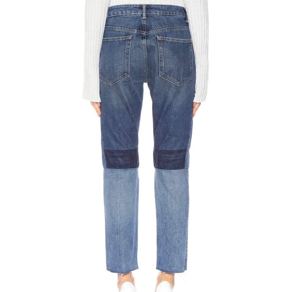Helmut Lang Patchwork High Rise Slim Cropped Jean… - image 2
